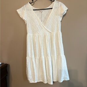 Jessica Simpson White Eyelet Dress Size M